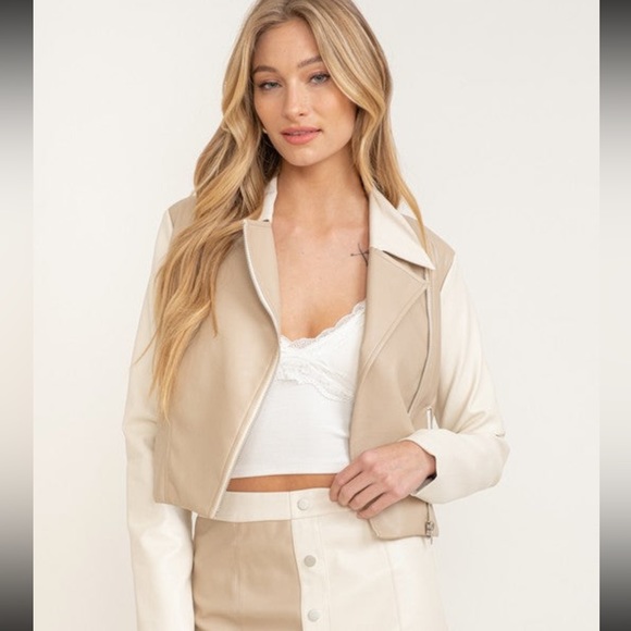 Neutral Colorblock Motojacket - Picture 7 of 7